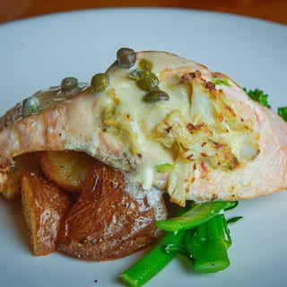 Crab Stuffed Salmon